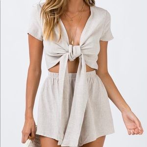 Ragnar Tie Front Romper from Princess Polly
